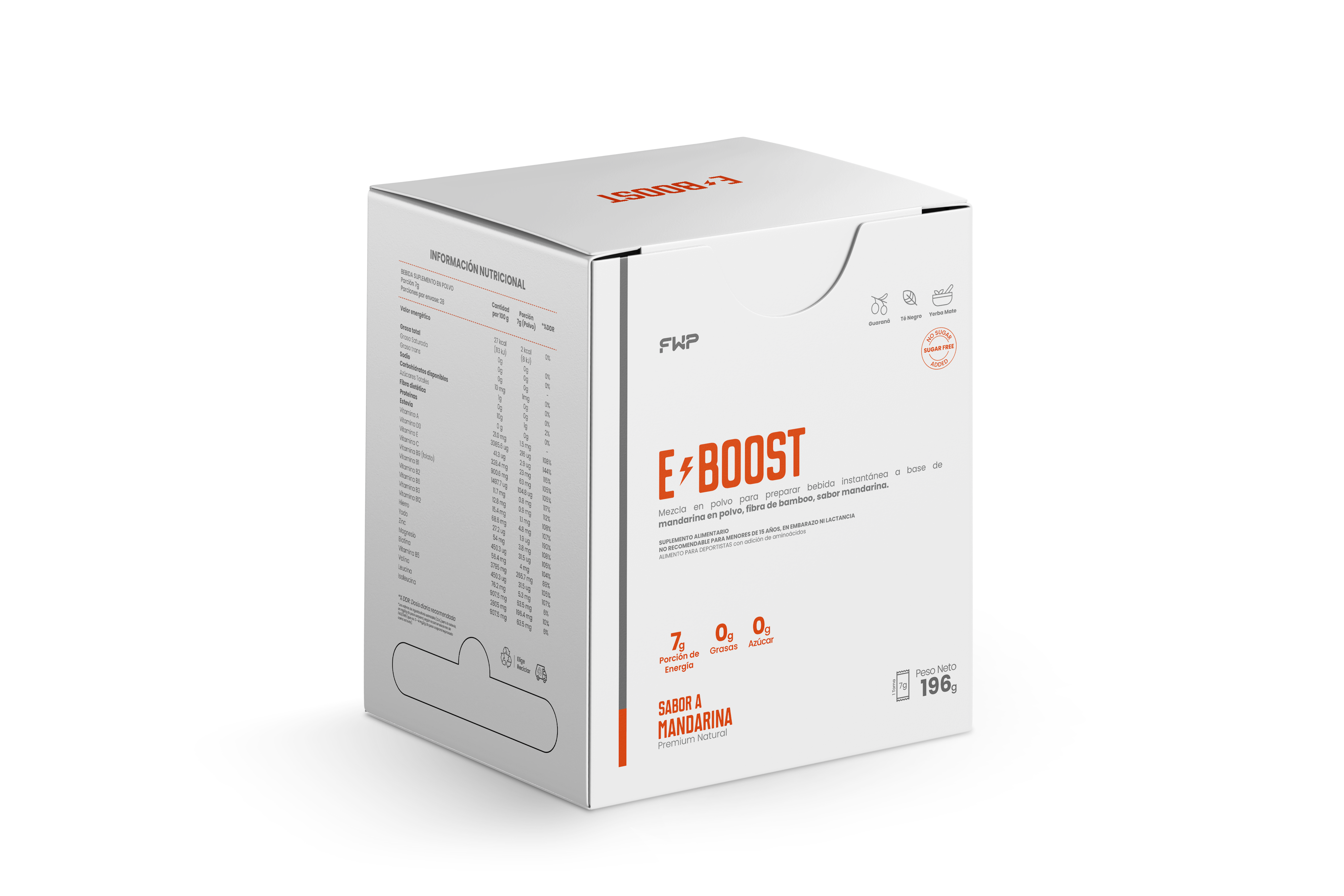 E-BOOST sabor mandarina de FWP Chile